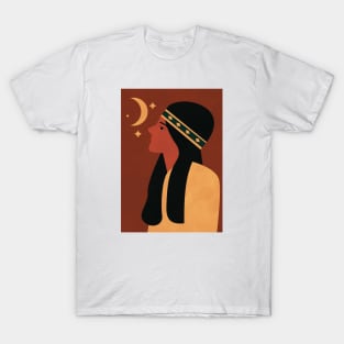 Boho Woman, Fashion Art Print, Boho Artwork T-Shirt